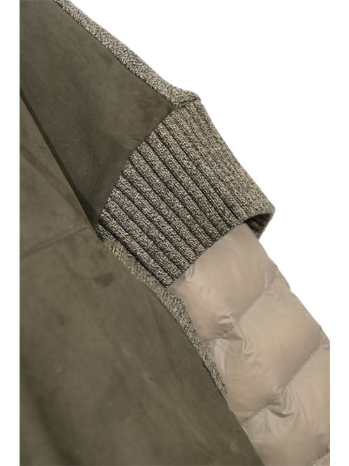 Giacca Adele in suede e nylon Grigio LEATHER AUTHORITY | ADELE KNIT772